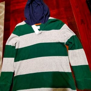 Boys long sleeve pullover with hoodie